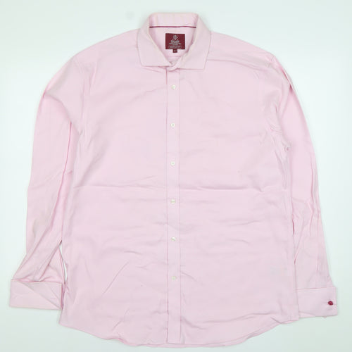Taylor & Wright Men’s Pink 16.5 Regular Fit Cotton Dress Shirt
