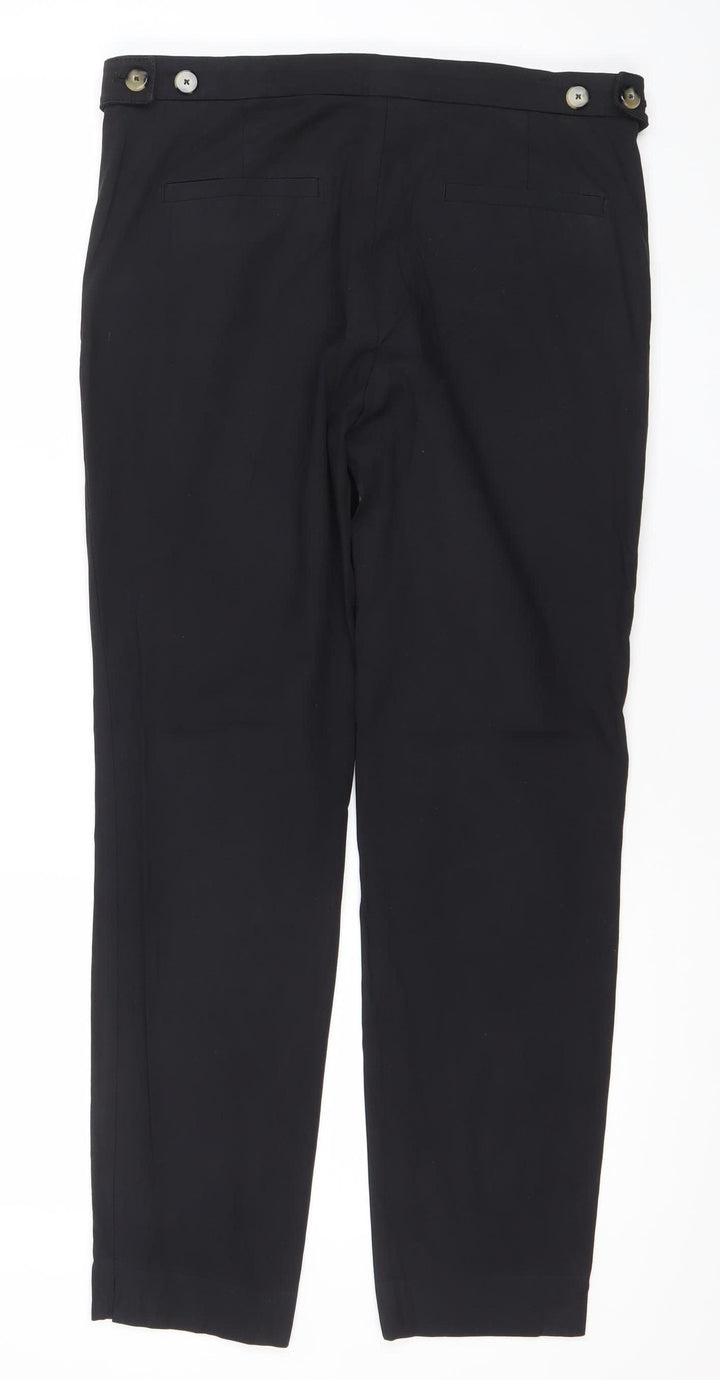 Massimo Dutti Womens Black Slim Dress Pants Size 12 Workwear
