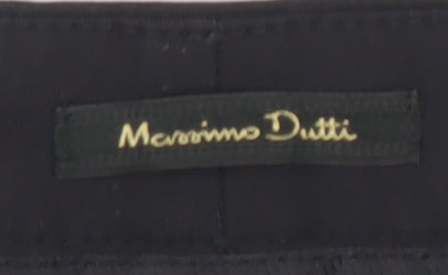 Massimo Dutti Womens Black Slim Dress Pants Size 12 Workwear