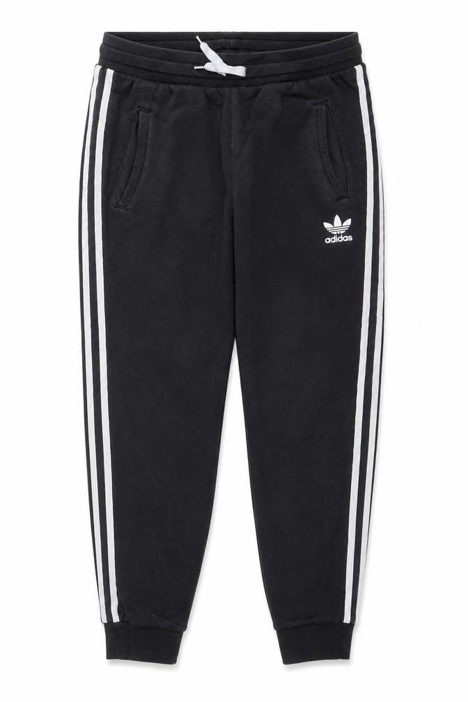 Adidas Boys Black 13-14Y Jogger Track Pants with Side Stripes
