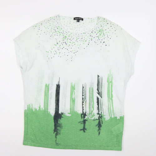 Marese Women’s Green Relaxed Fit Short Sleeve T-Shirt Size L