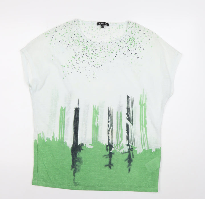 Marese Women’s Green Relaxed Fit Short Sleeve T-Shirt Size L