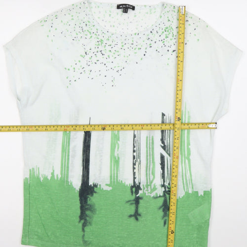 Marese Women’s Green Relaxed Fit Short Sleeve T-Shirt Size L