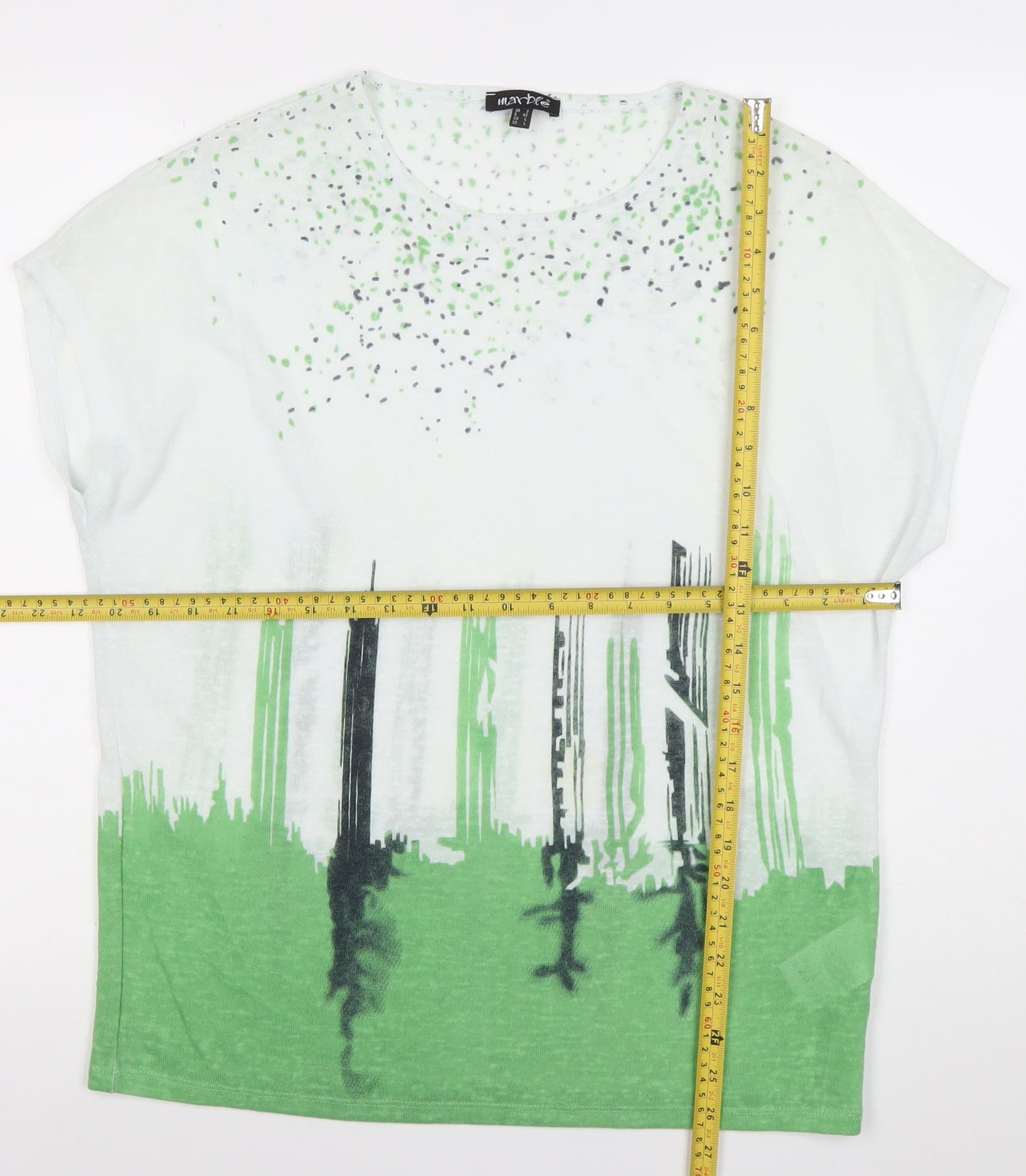 Marese Women’s Green Relaxed Fit Short Sleeve T-Shirt Size L