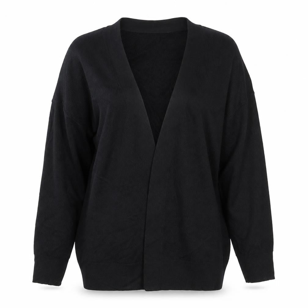 H&M Womens Black V-Neck Knit Cardigan Medium M Long Sleeve