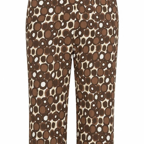 Bandolera Women’s Brown Geometric Capri Trousers Size 12