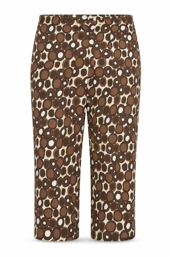 Bandolera Women’s Brown Geometric Capri Trousers Size 12