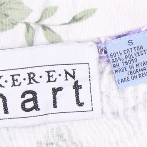 Keren Hart Women’s White Floral Sheath Midi Dress Size S