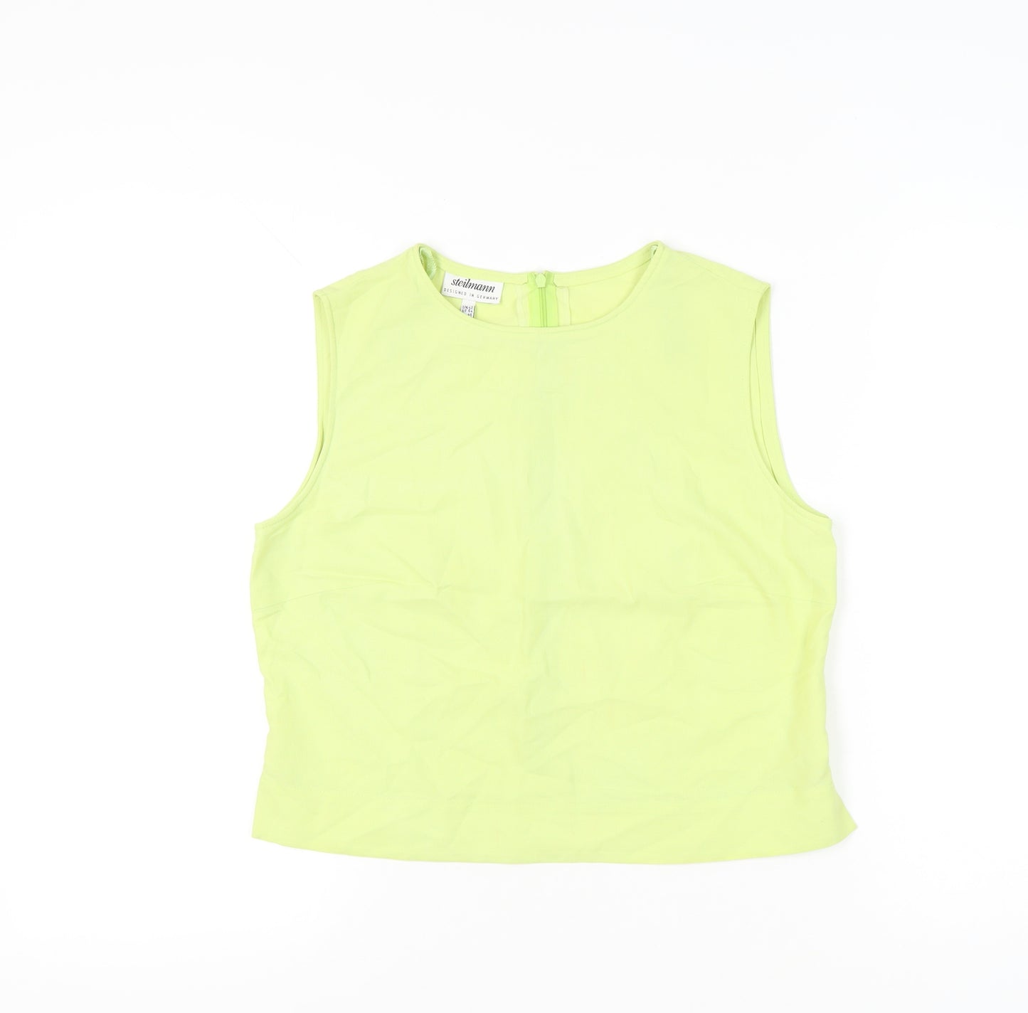 Steilmann Womens Green Sleeveless Tank Top Size 16 Viscose Blend
