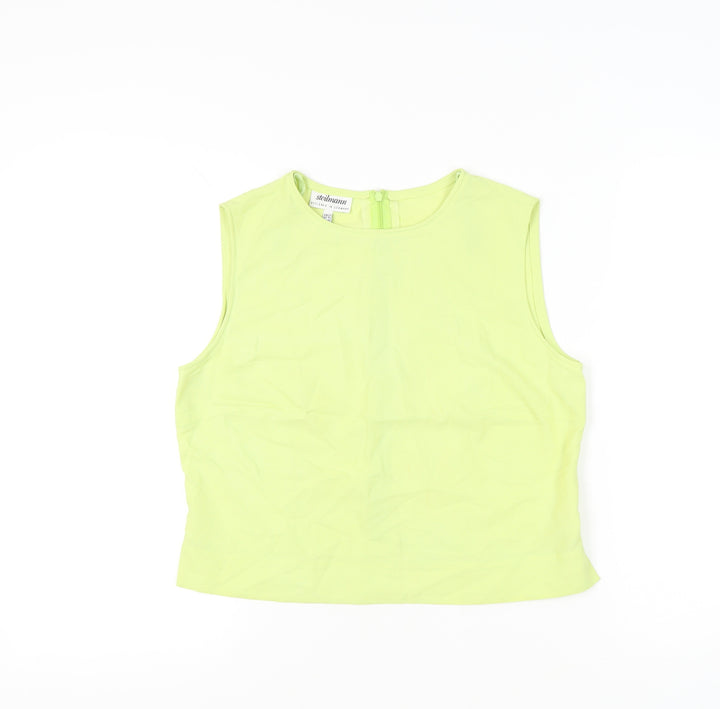 Steilmann Womens Green Sleeveless Tank Top Size 16 Viscose Blend