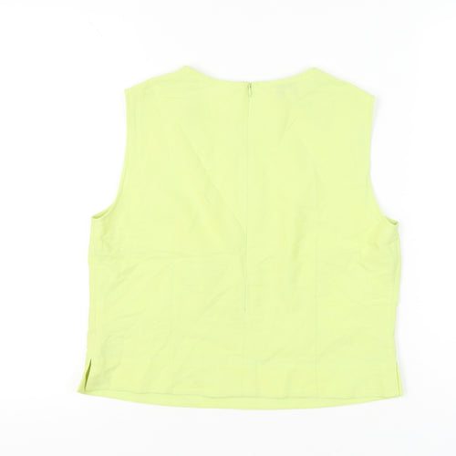 Steilmann Womens Green Sleeveless Tank Top Size 16 Viscose Blend