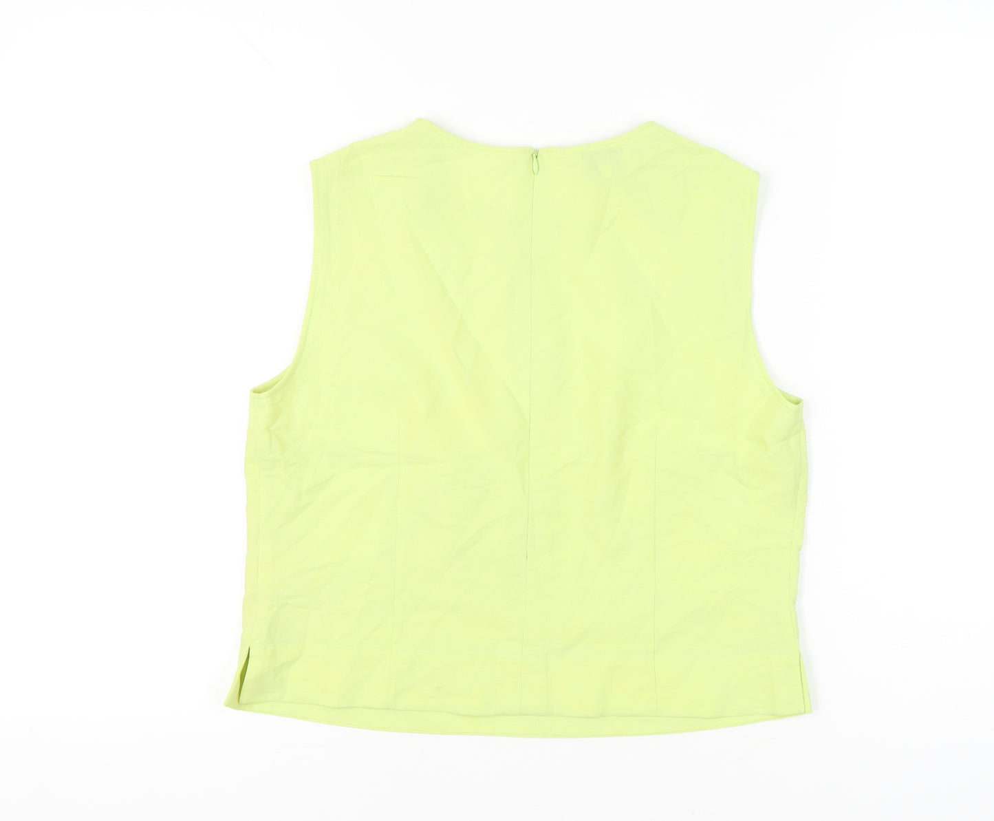 Steilmann Womens Green Sleeveless Tank Top Size 16 Viscose Blend