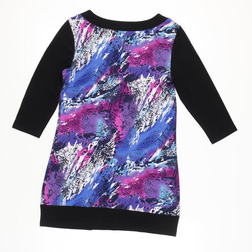 Klass Women’s Multicoloured Tunic Top M 3/4 Sleeve Boat Neck