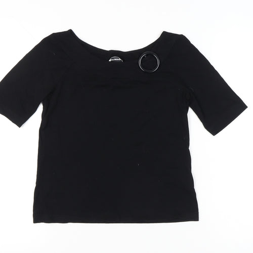 Gerry Weber Women’s Black Size 10 Boat Neck Stretch T-Shirt
