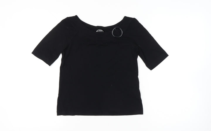 Gerry Weber Women’s Black Size 10 Boat Neck Stretch T-Shirt