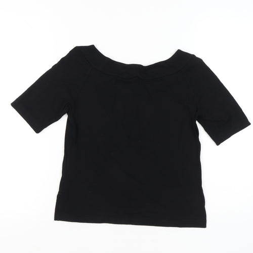 Gerry Weber Women’s Black Size 10 Boat Neck Stretch T-Shirt