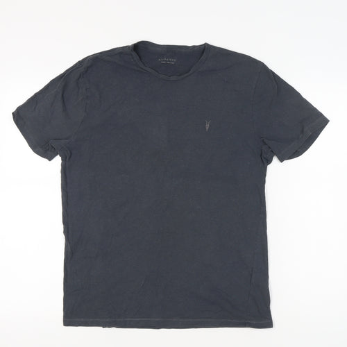 AllSaints Men's Black Slim Fit Cotton T-Shirt Size L