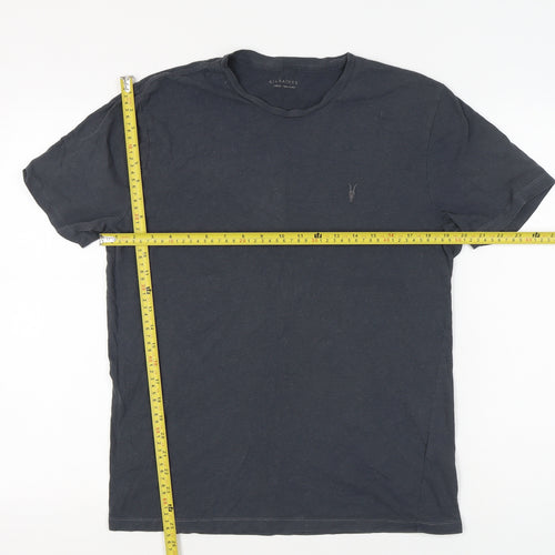AllSaints Men's Black Slim Fit Cotton T-Shirt Size L