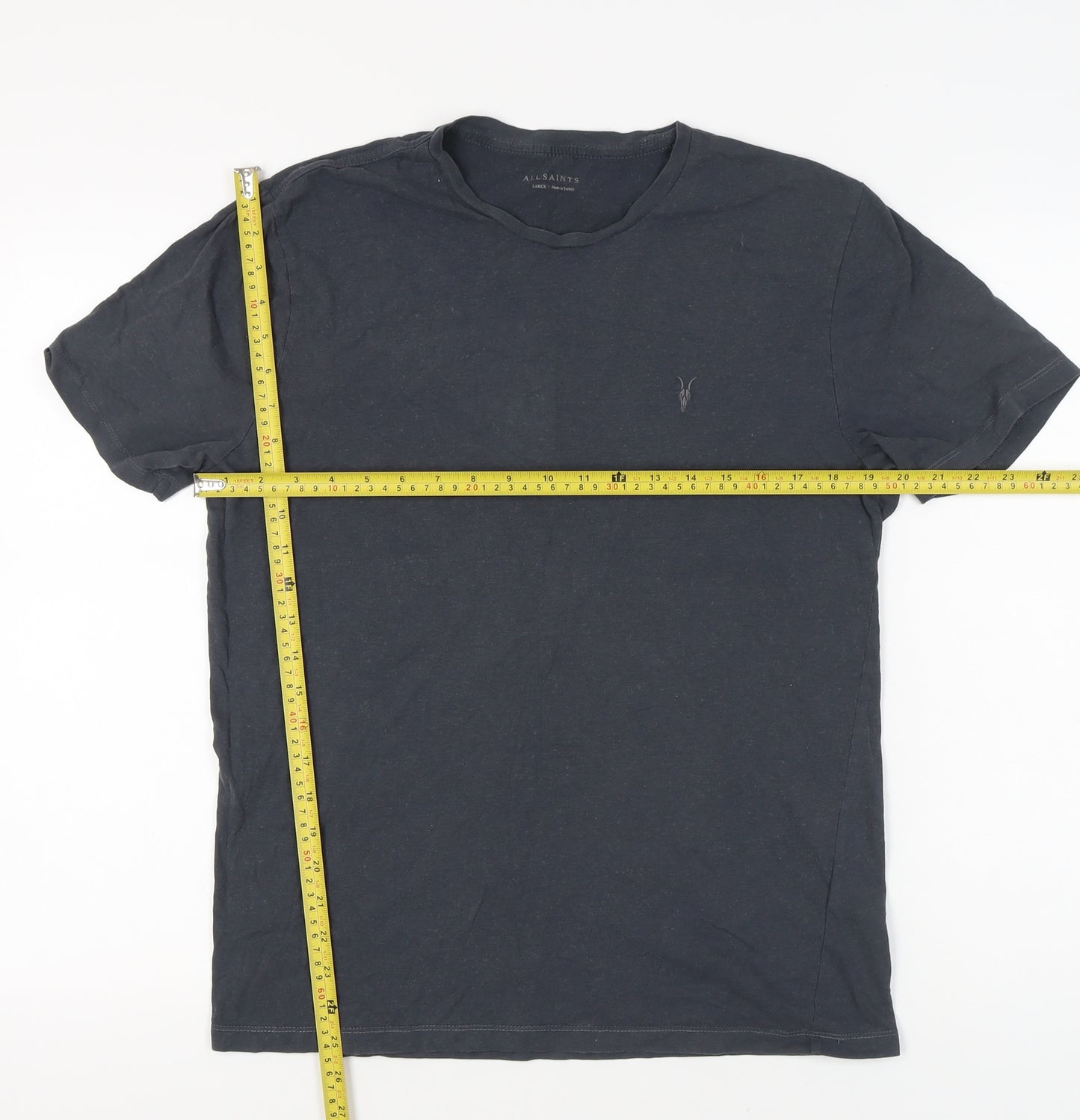 AllSaints Men's Black Slim Fit Cotton T-Shirt Size L