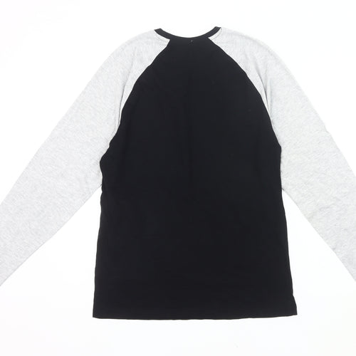 George Men’s Black Grey Pudsey Bear Long Sleeve T-Shirt Size S