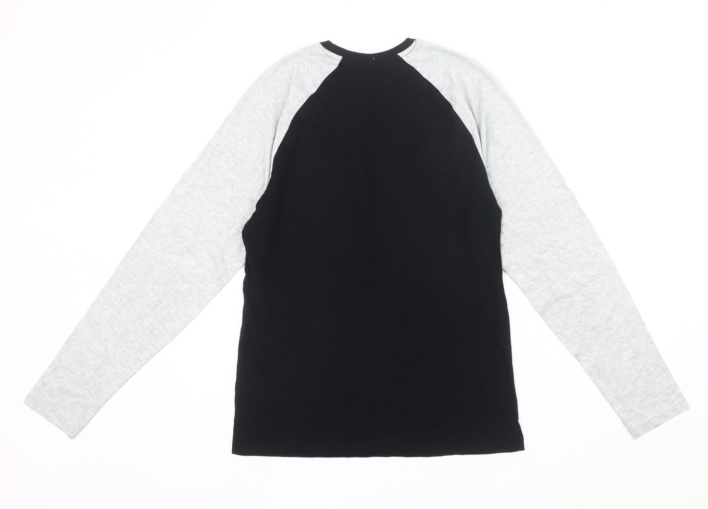 George Men’s Black Grey Pudsey Bear Long Sleeve T-Shirt Size S