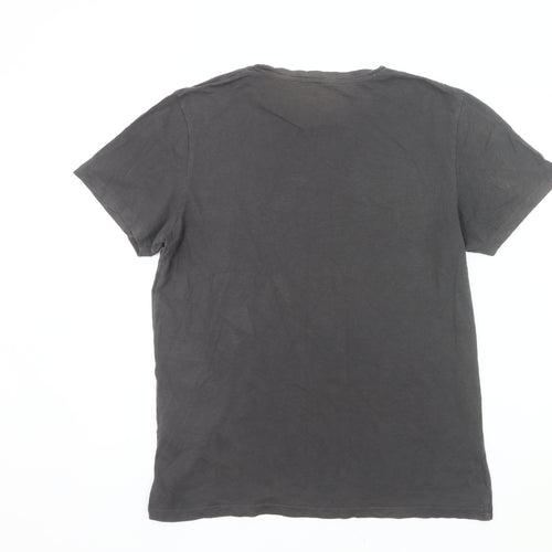 Jack & Jones Men’s Black Graphic Print Crew Neck T-Shirt Size L