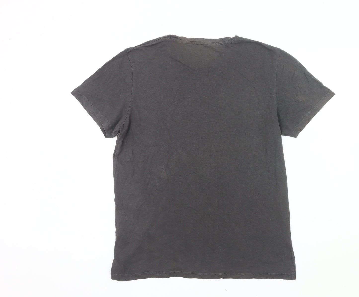 Jack & Jones Men’s Black Graphic Print Crew Neck T-Shirt Size L