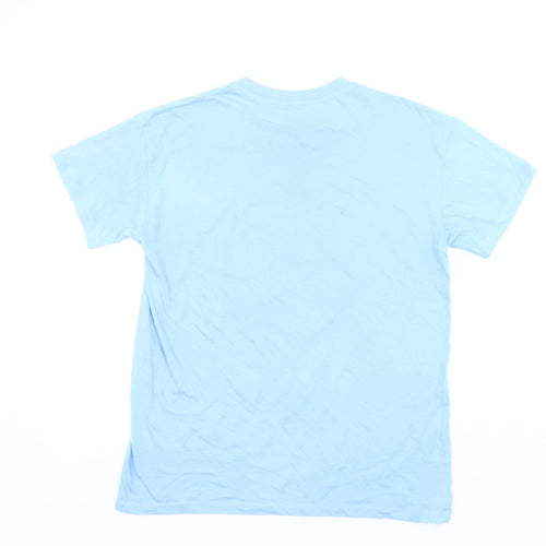 Sol's Warwick Snow Blue Men's Ski Graphic Cotton T-Shirt Size S