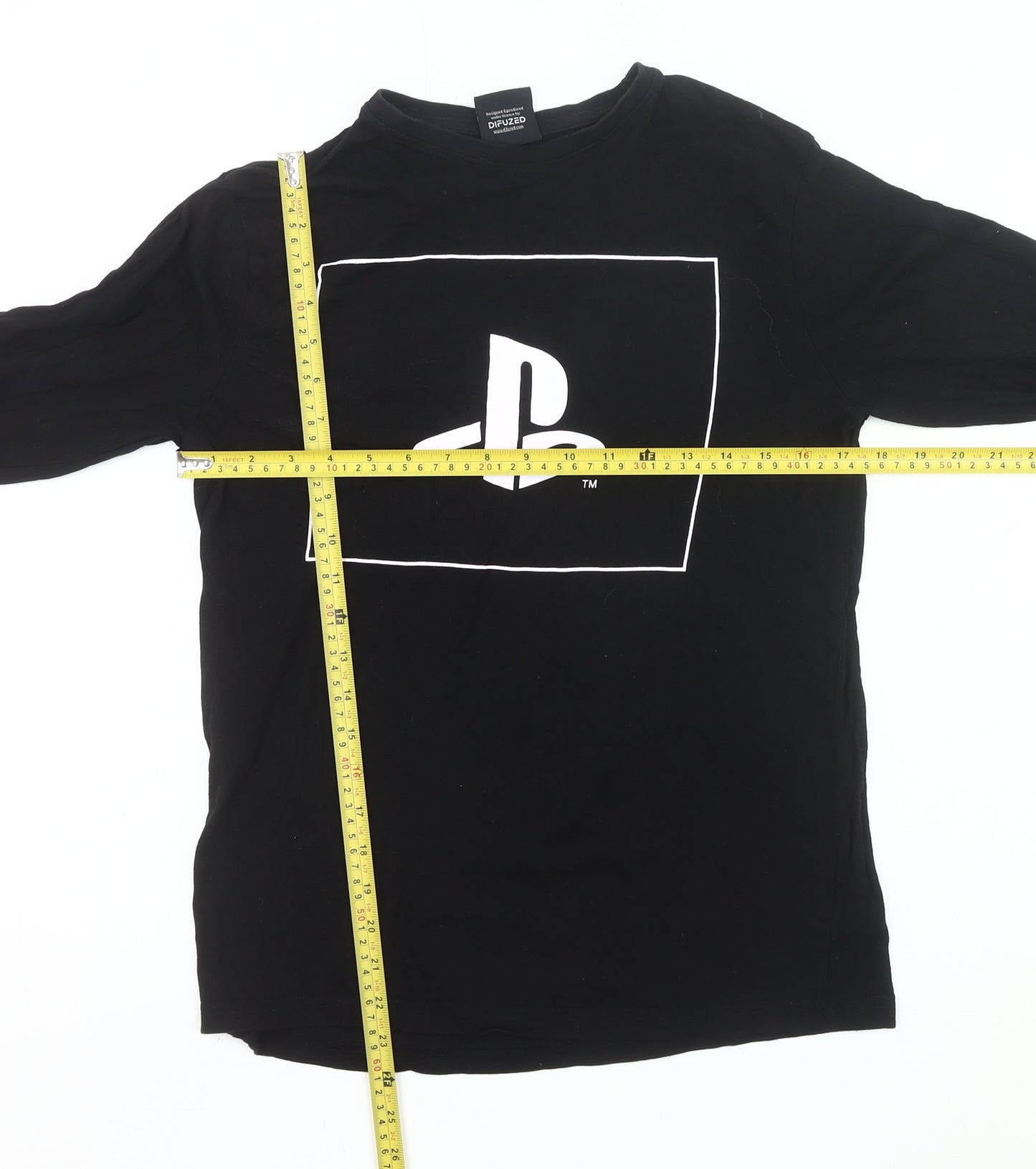 Difuzed PlayStation Men’s Black XS Long Sleeve Graphic T-Shirt