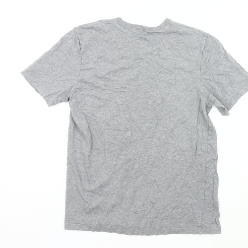 BOSS Mens Grey Cotton Crew Neck Short Sleeve T-Shirt M