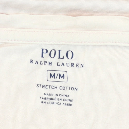 Ralph Lauren Men’s Beige Stretch Cotton Crew Neck Pocket T-Shirt M