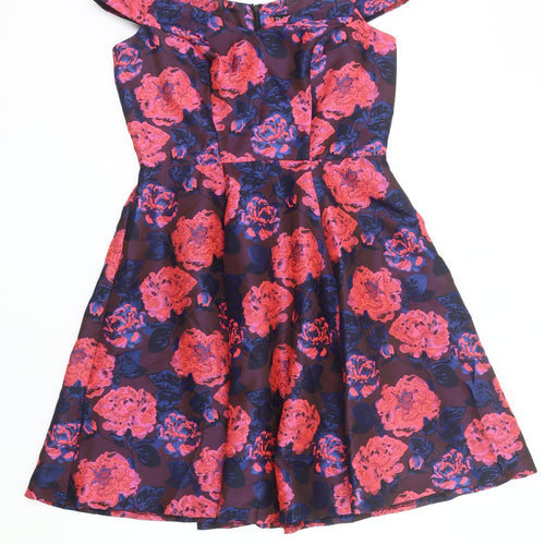 Myleene Klass Women’s Multicoloured Floral Fit & Flare Dress UK 10