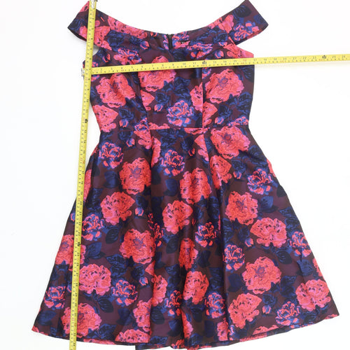 Myleene Klass Women’s Multicoloured Floral Fit & Flare Dress UK 10