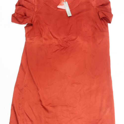 South Women’s Red Shift Dress Size 20 Short Sleeve Zip Back
