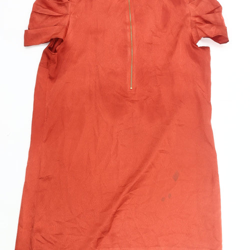 South Women’s Red Shift Dress Size 20 Short Sleeve Zip Back