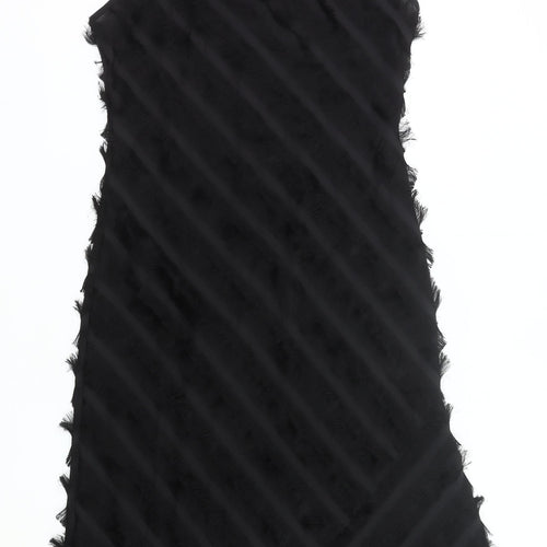 Great Plains Women’s Black Slip Dress Size S Midi Sleeveless Fringe