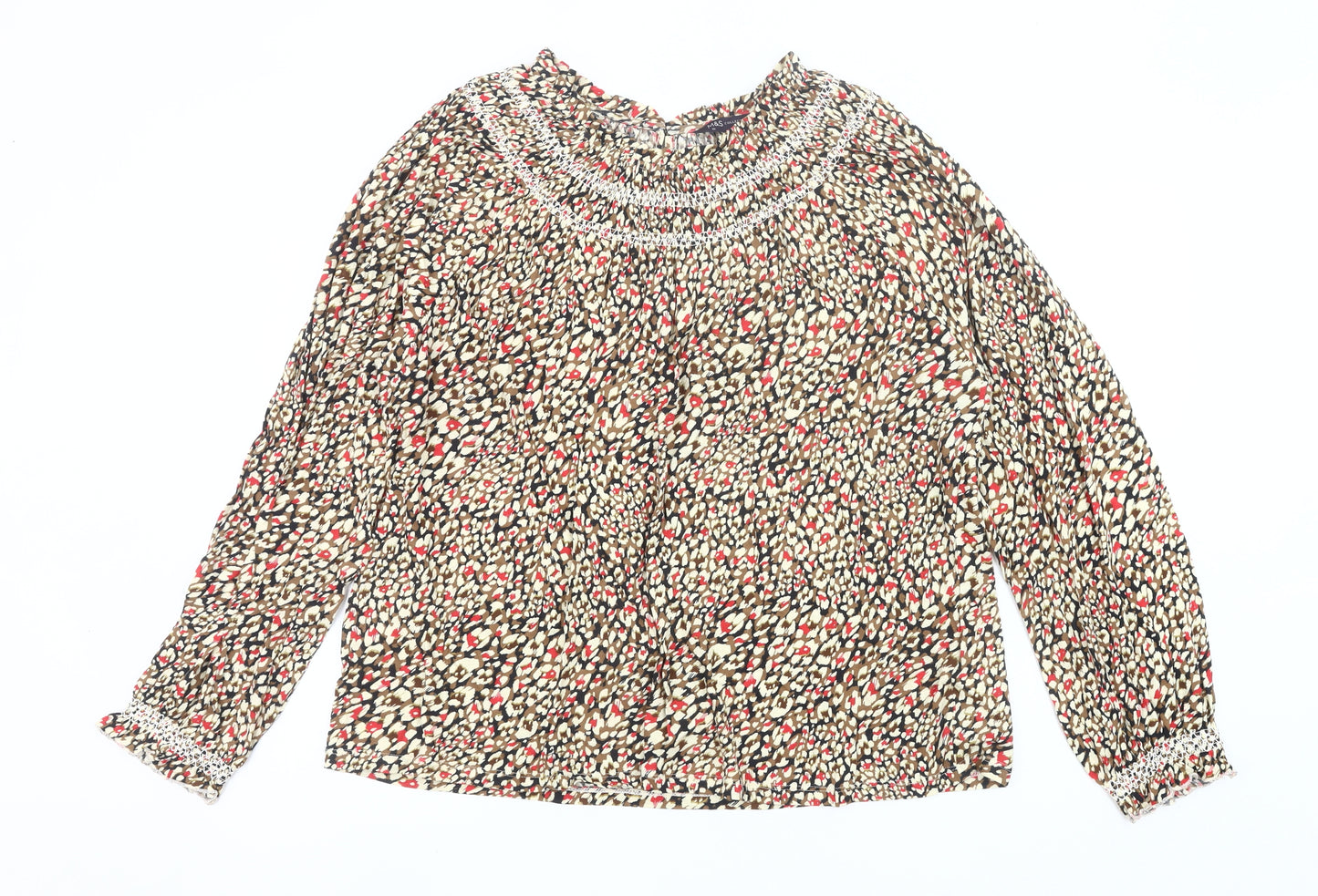Marks and Spencer Women’s Multicoloured Cotton Blouse Size 18