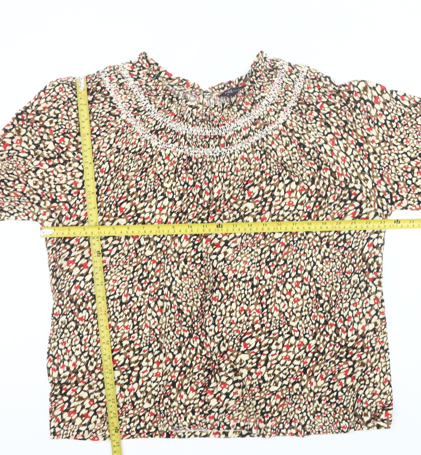 Marks and Spencer Women’s Multicoloured Cotton Blouse Size 18