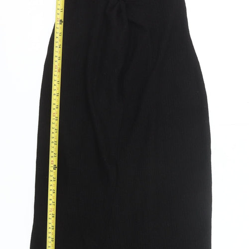Bershka Women’s Black XS Bodycon Midi Dress Cut Out Party