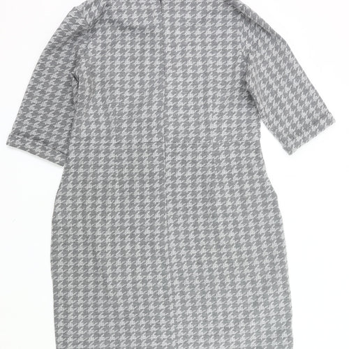 First Avenue Women’s Grey Houndstooth Shift Dress Size 16