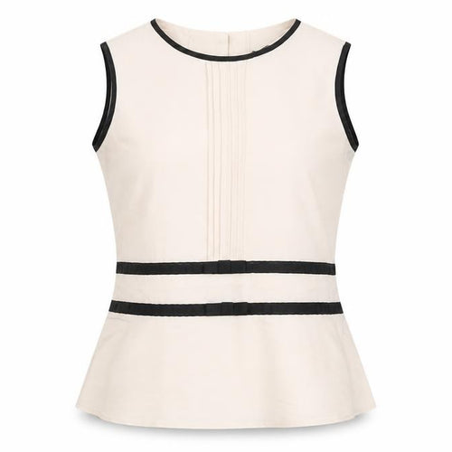 Dorothy Perkins Women’s Beige Sleeveless Blouse UK 12 Polyester