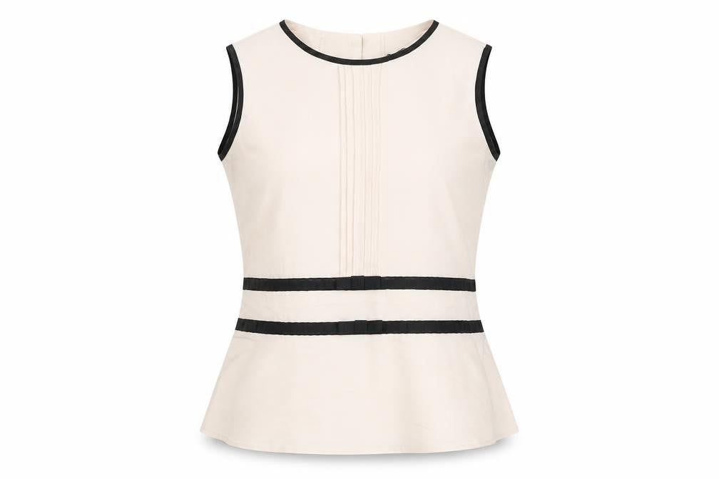 Dorothy Perkins Women’s Beige Sleeveless Blouse UK 12 Polyester