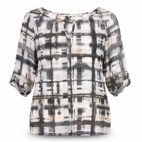 Sandwich Women’s Multicoloured Tunic Blouse M 3/4 Sleeve Cotton Silk