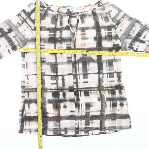 Sandwich Women’s Multicoloured Tunic Blouse M 3/4 Sleeve Cotton Silk