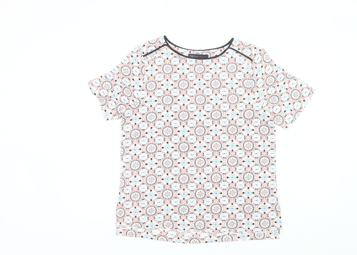 Marks and Spencer Womens Multicoloured Size 12 Geometric T-Shirt