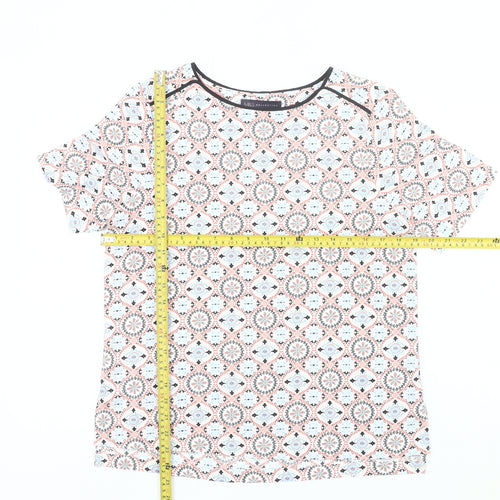 Marks and Spencer Womens Multicoloured Size 12 Geometric T-Shirt