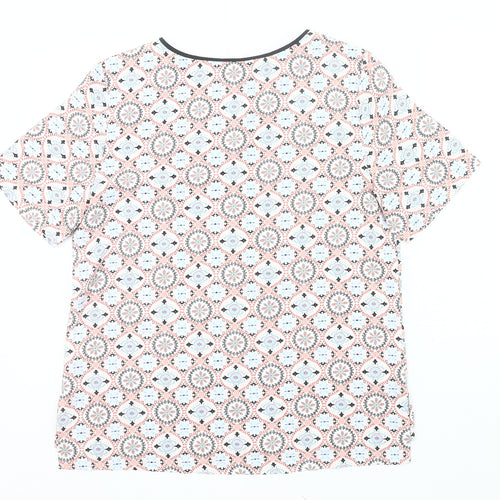 Marks and Spencer Womens Multicoloured Size 12 Geometric T-Shirt