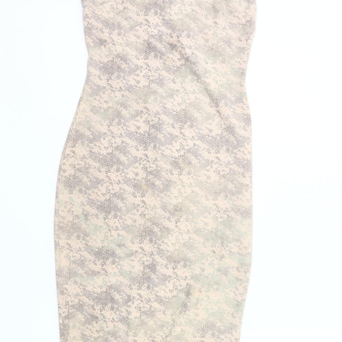 Missguided Women’s Beige Animal Print Slip Dress Size 8