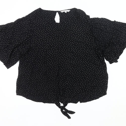 Red Herring Women’s Black Polka Dot Tunic Blouse Size 18
