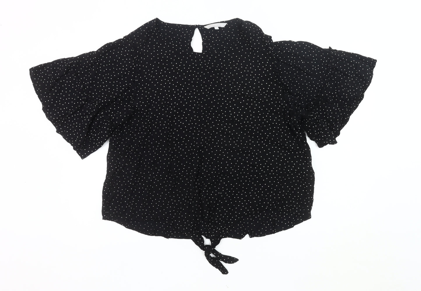 Red Herring Women’s Black Polka Dot Tunic Blouse Size 18